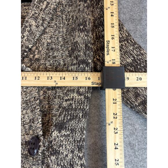 Glimmer By J.J. Basics Long Cardigan Womens L Marled Knit Shawl Asymmetric Coat - Picture 6 of 6